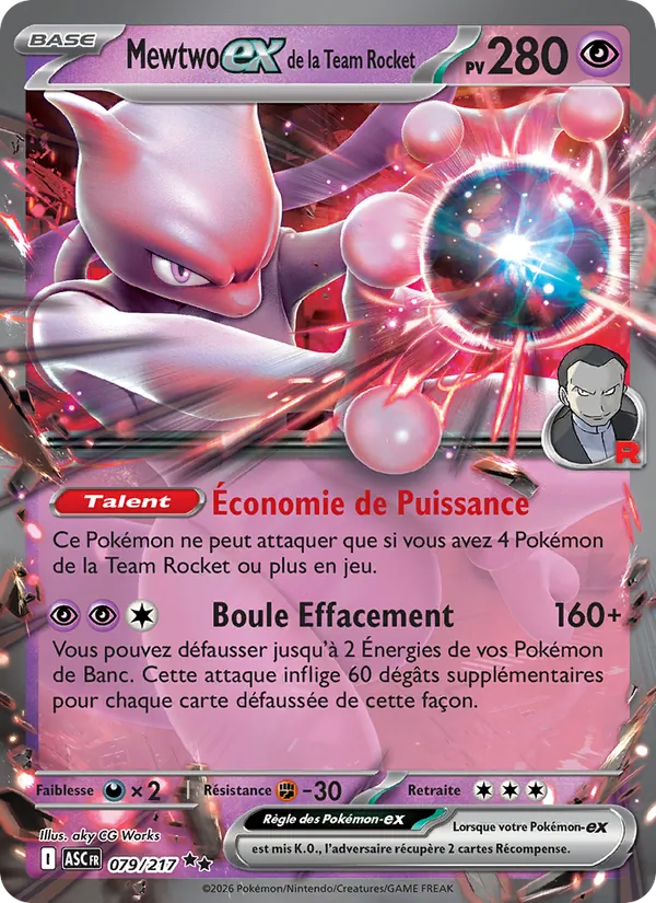Mewtwo-ex de la Team Rocket
