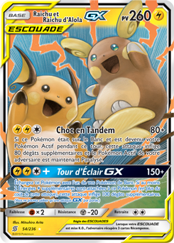 Raichu et Raichu d’Alola GX